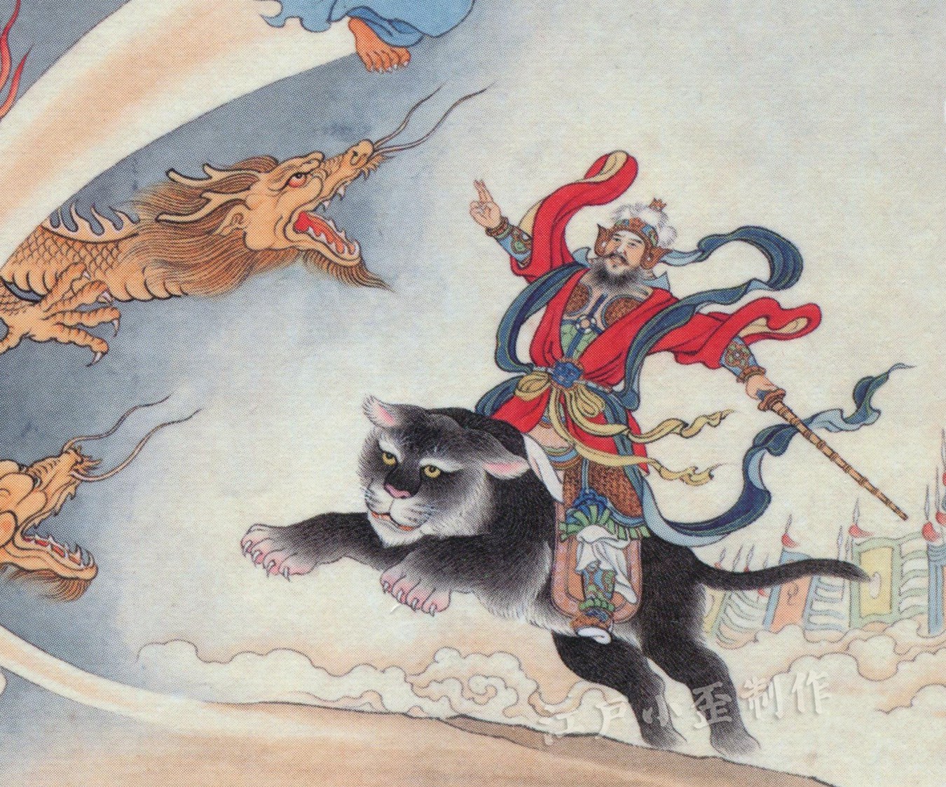 武财神赵公明的图片,赵公明财神爷的神话故事