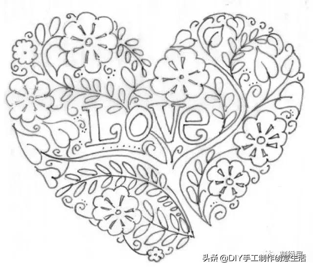 手工刺绣39款简单荷花刺绣图样,刺绣手工diy素材