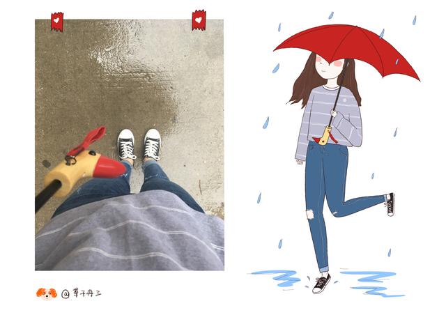 每日手绘穿搭技巧,小个子女生穿搭设计感