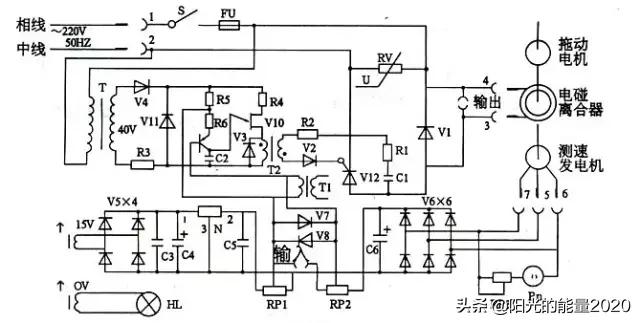 输送带自动控制电气原理图,自动控制电气图讲解