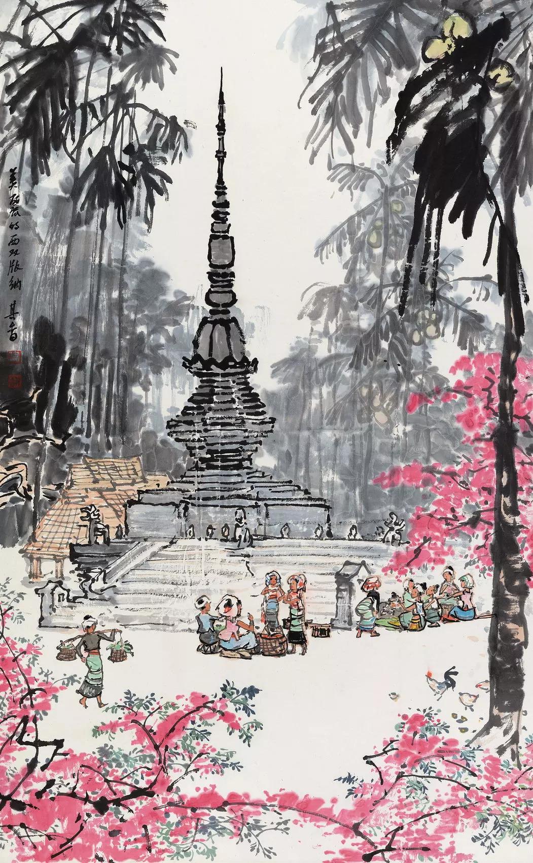 水墨画夜景欣赏,画夜景最好的中国画