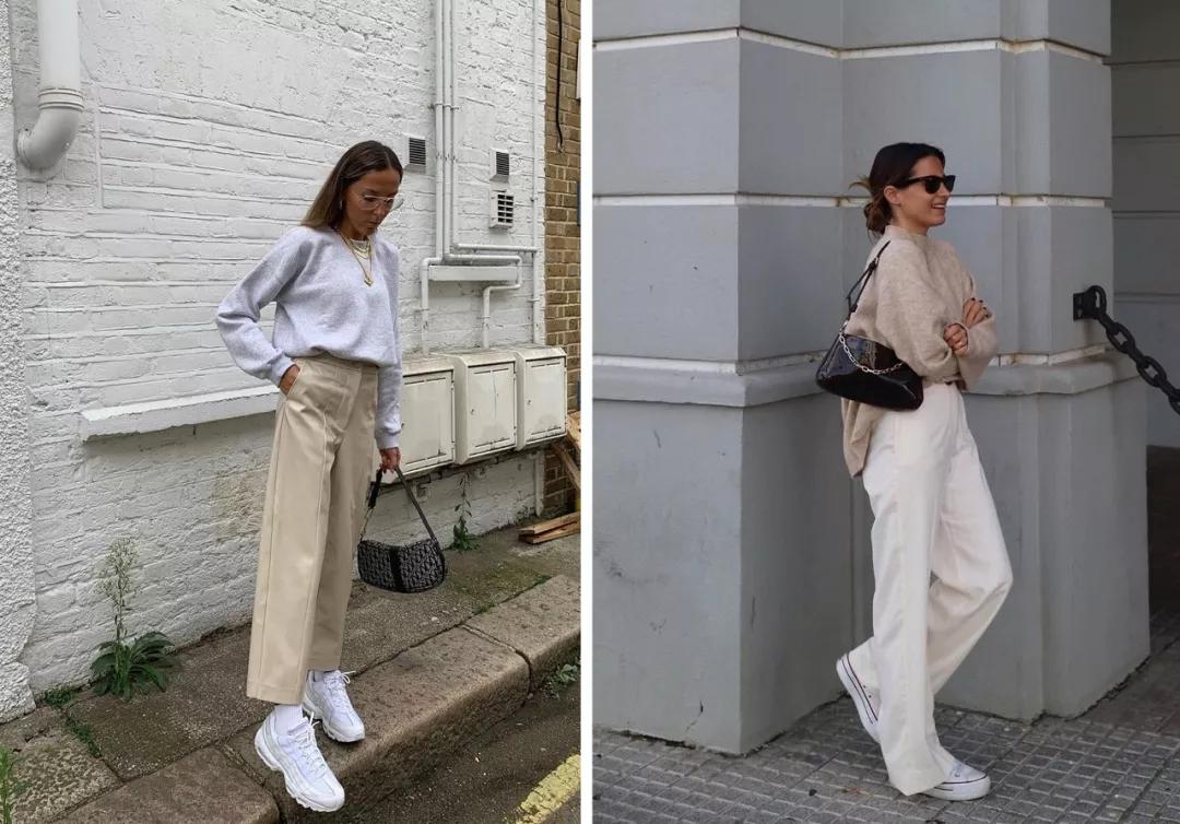 秋冬长款牛仔阔腿裤搭什么鞋好看,显瘦穿搭今年非常火的阔腿裤