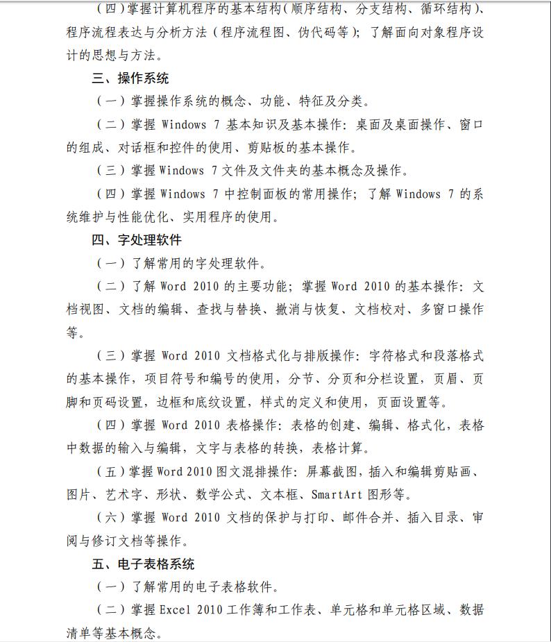 山东2024年专升本计算机考试大纲,2021年山东专升本考试大纲