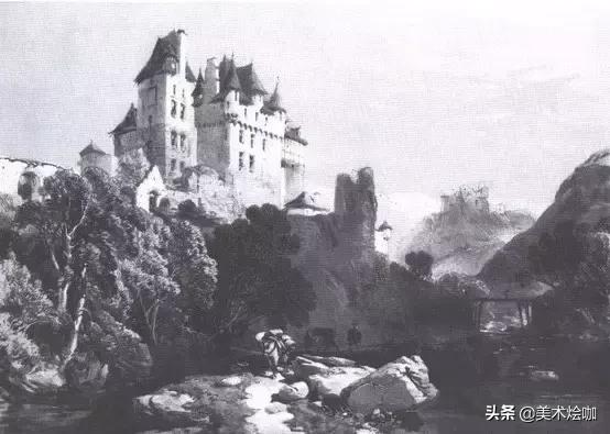 静物素描风景图临摹,简单又好画的彩铅素描风景图