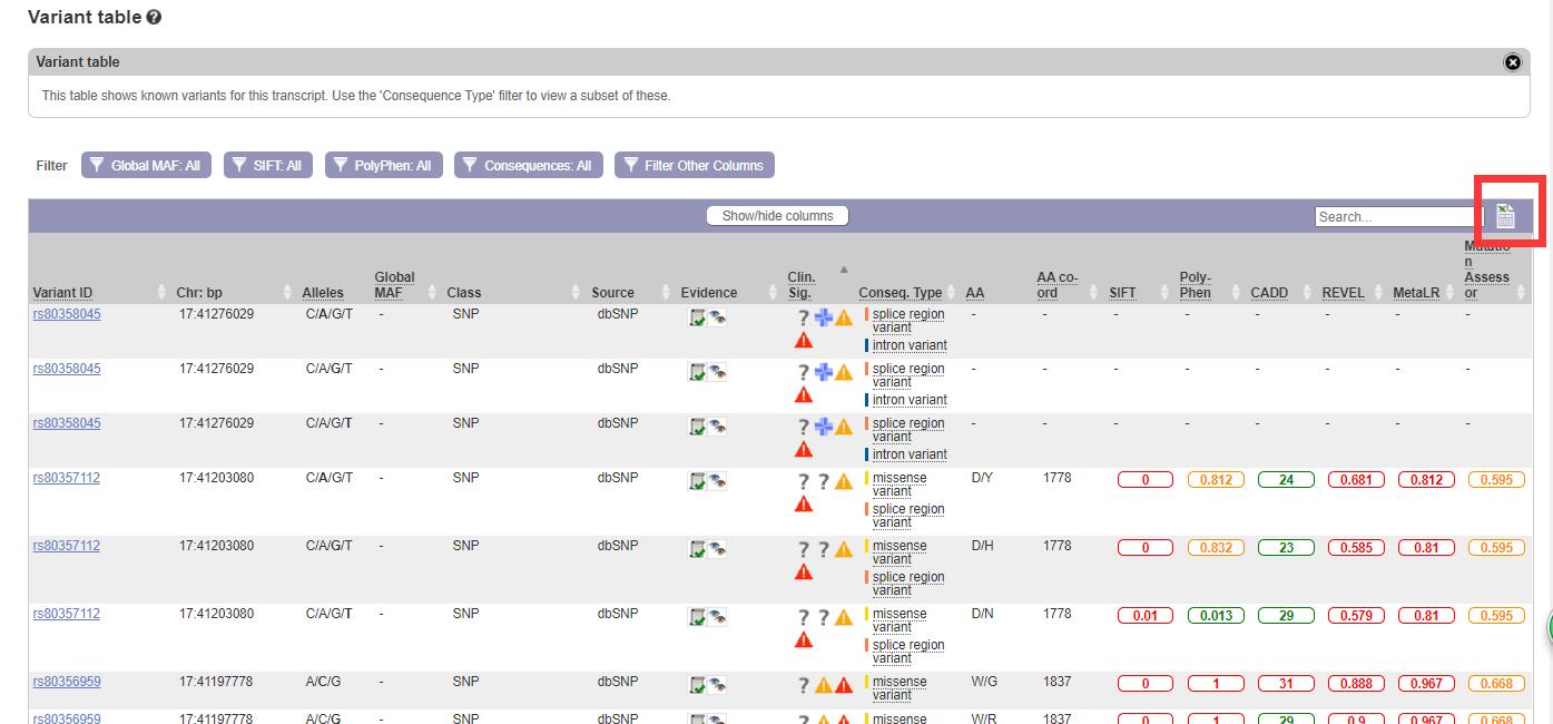 使用Ensembl数据库批量*载下**基因SNP位点信息