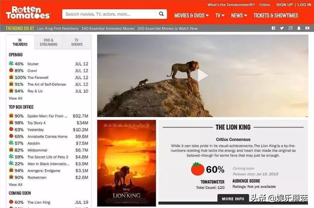 《狮子王》成年度面瘫巨制，但真有那么差吗？