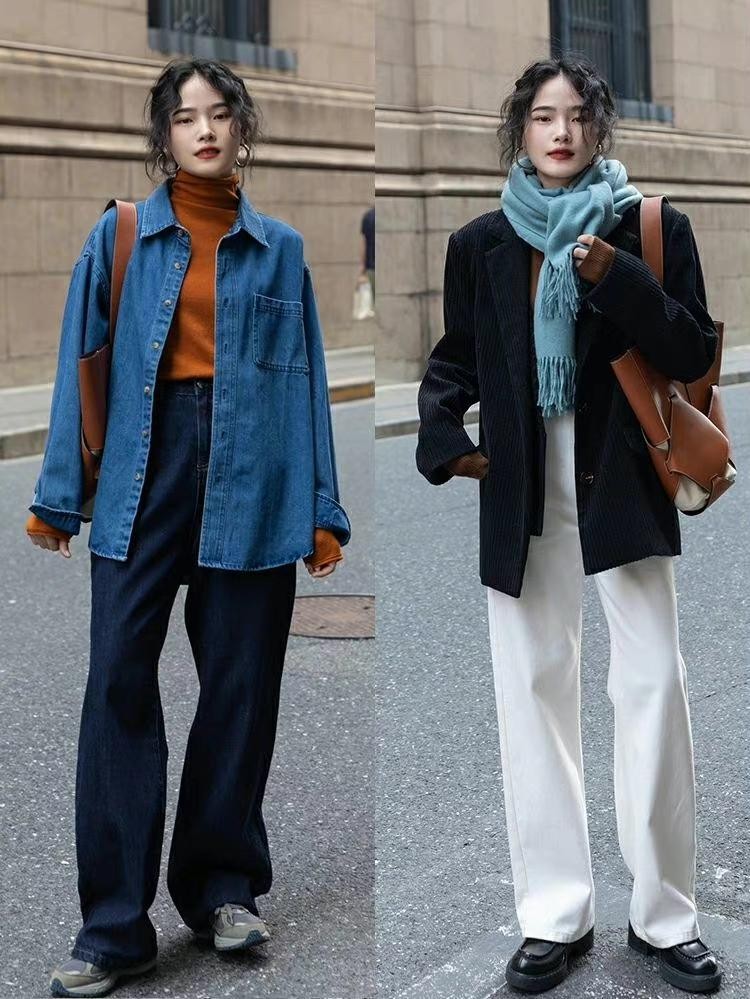 秋天流行一种穿法叫“叠穿”,韩系简约穿搭,营造穿衣层次感