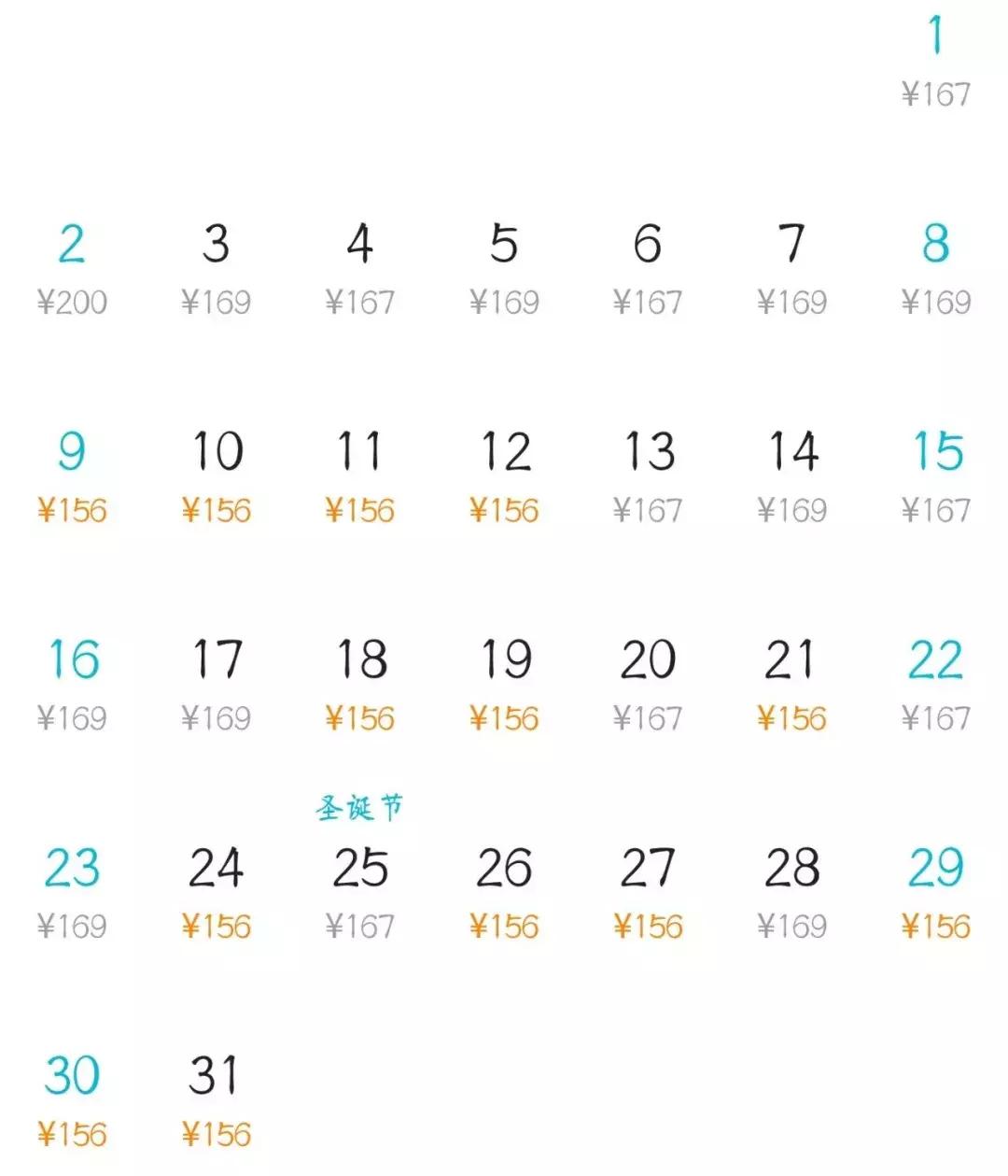 12月份白菜价格,昆明去各地的特价机票有哪些