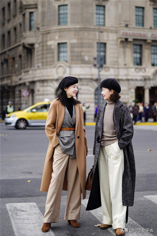 三木高领毛衣搭配,时尚博主三木秋冬搭配毛衣叠穿