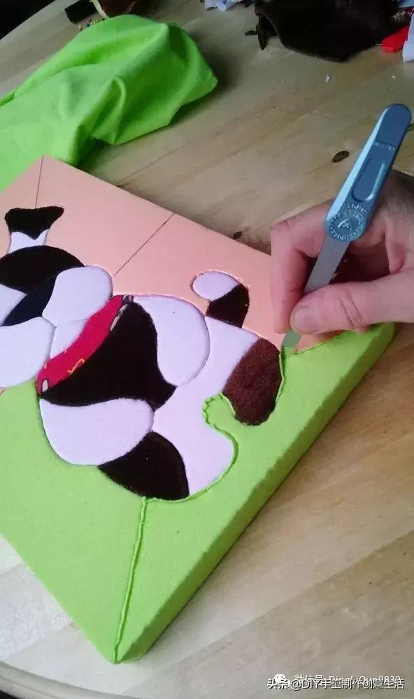 布艺diy拼布图案贴画,布画diy手工制作大全