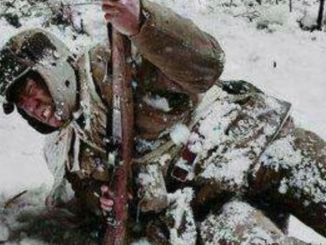 志愿军老兵落泪,志愿军被冻成一座丰碑