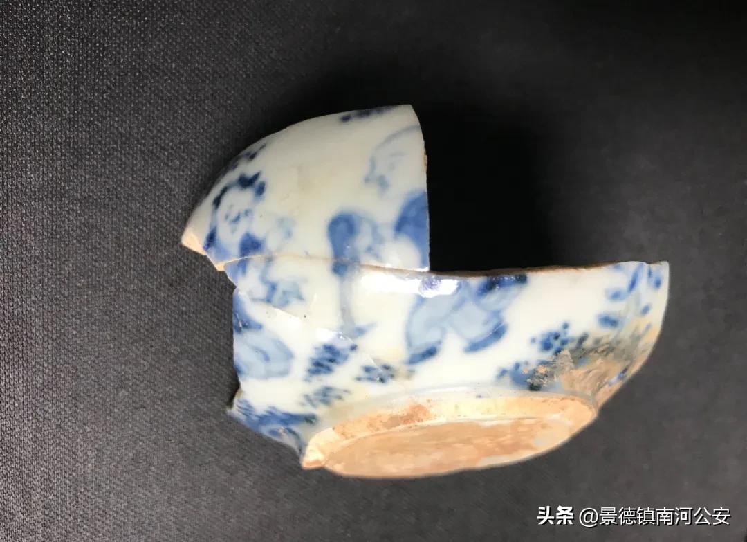 御窑厂出土永乐宣德青花瓷器,明代青花婴戏纹