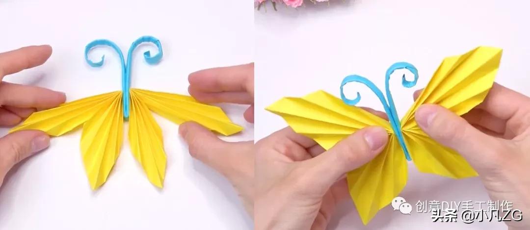 一张纸折精美花蝴蝶教程,会飞纸蝴蝶折法慢教程