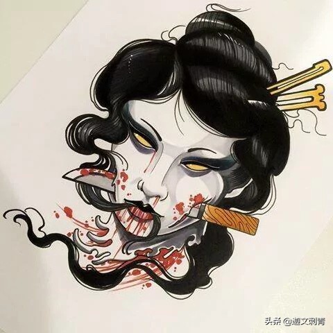 日式纹身各种图案的寓意,生首纹身日式寓意