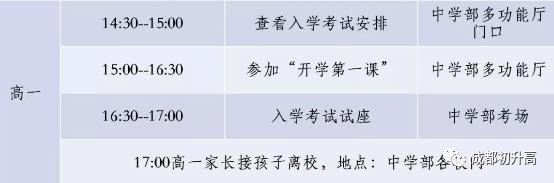 入学军训,成都新高一入学考试科目