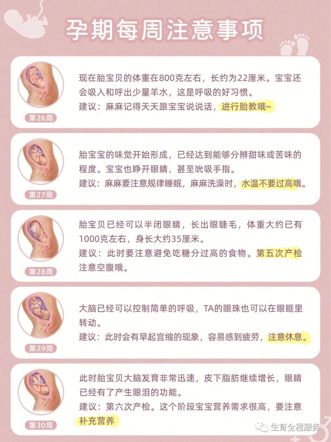 每一位准妈妈最可信赖的孕期指南,孕期1-40周应注意事项