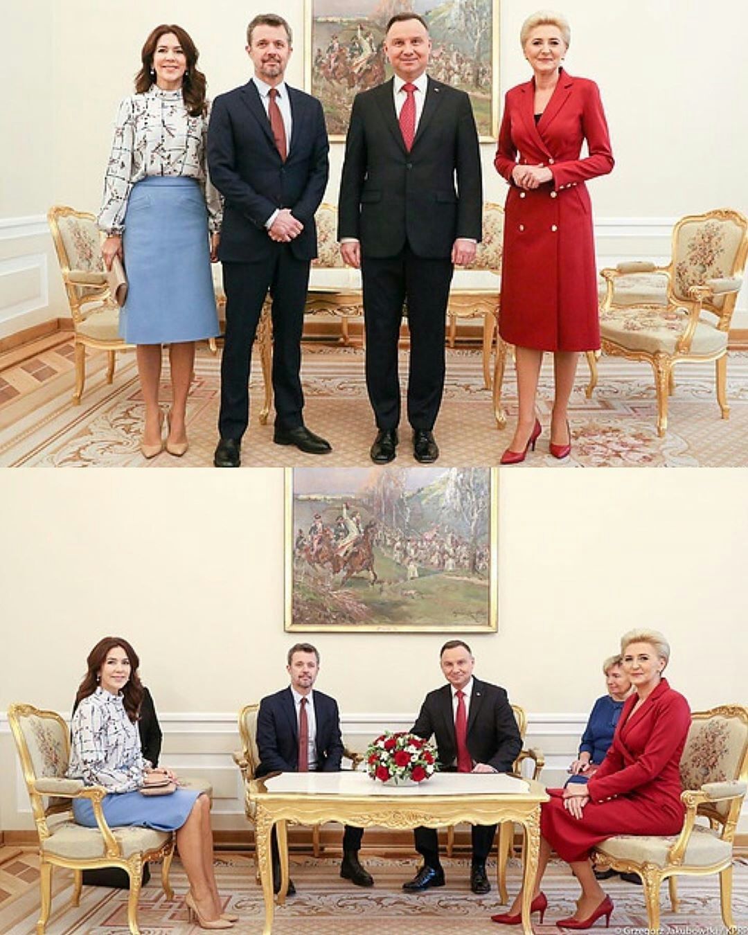 她打遍天下无敌手，红裙让丹麦王妃惨败，同框梅拉尼亚也是稳赢