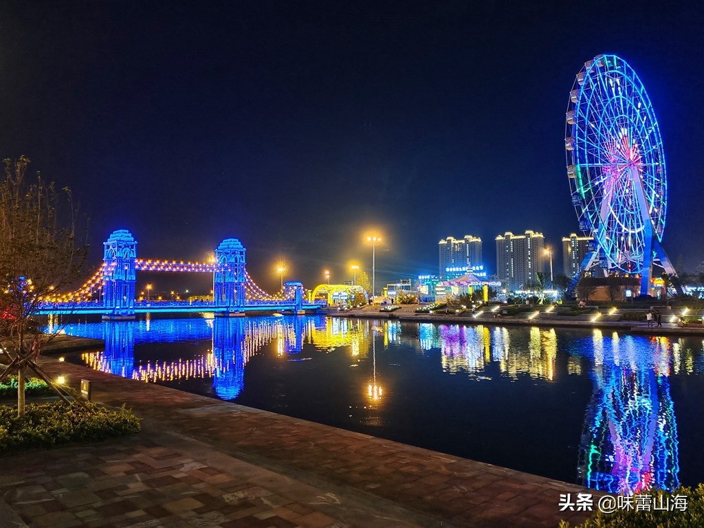 威海那香海海边夜景风景,威海最美夜景攻略