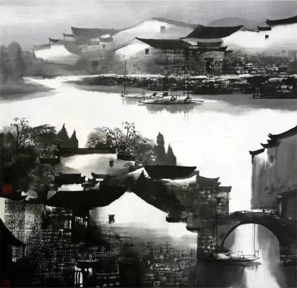 一种水墨画的意境美让人沉醉,一幅水墨画演绎天地自然之美