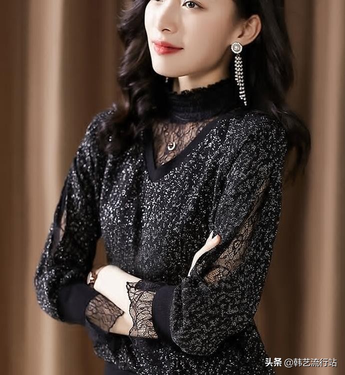 韩版穿搭女装高级感春,女装毛衣新款韩风搭配