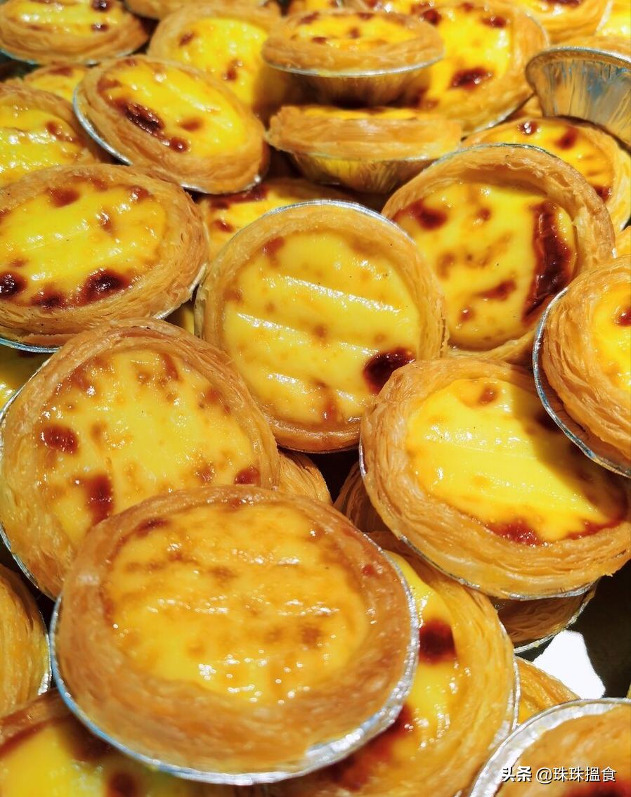 无蛋挞皮蛋挞奶香十足松软好吃,酥皮蛋挞和曲奇蛋挞哪个好吃