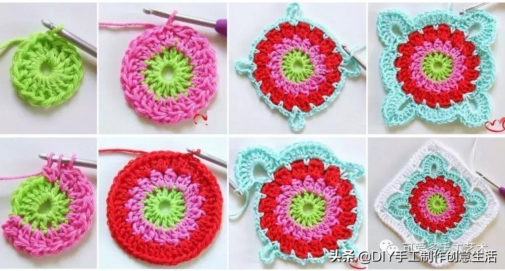 钩织春天的毛衣,钩编春天的花视频