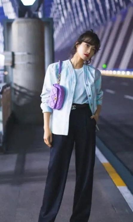 日常穿搭夏季宋茜背心牛仔裤,宋茜复古清新连衣裙时尚抢镜