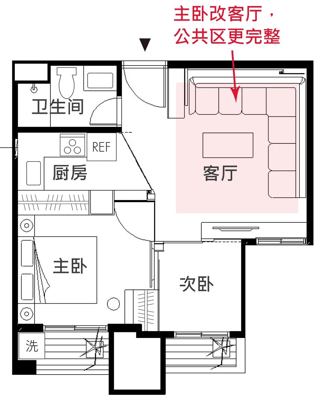 小户型不规则户型设计,小户型二合一户型布局设计