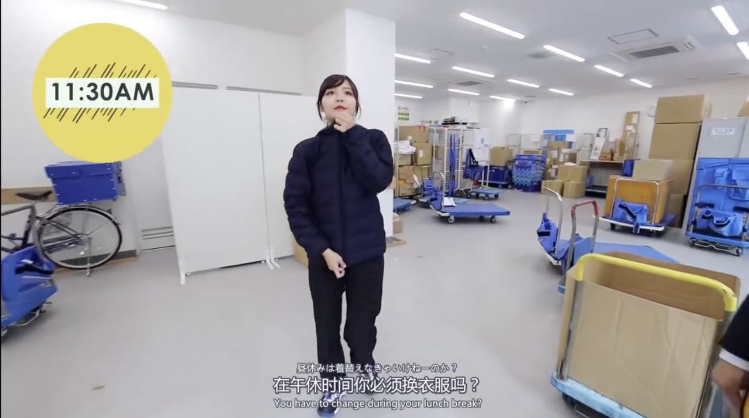 日本快递女员工,日本女快递员工作细节