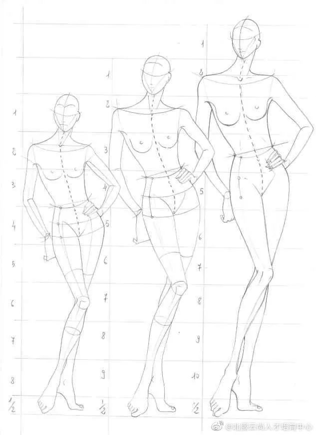 手绘服装画身体,手绘人物服装画法