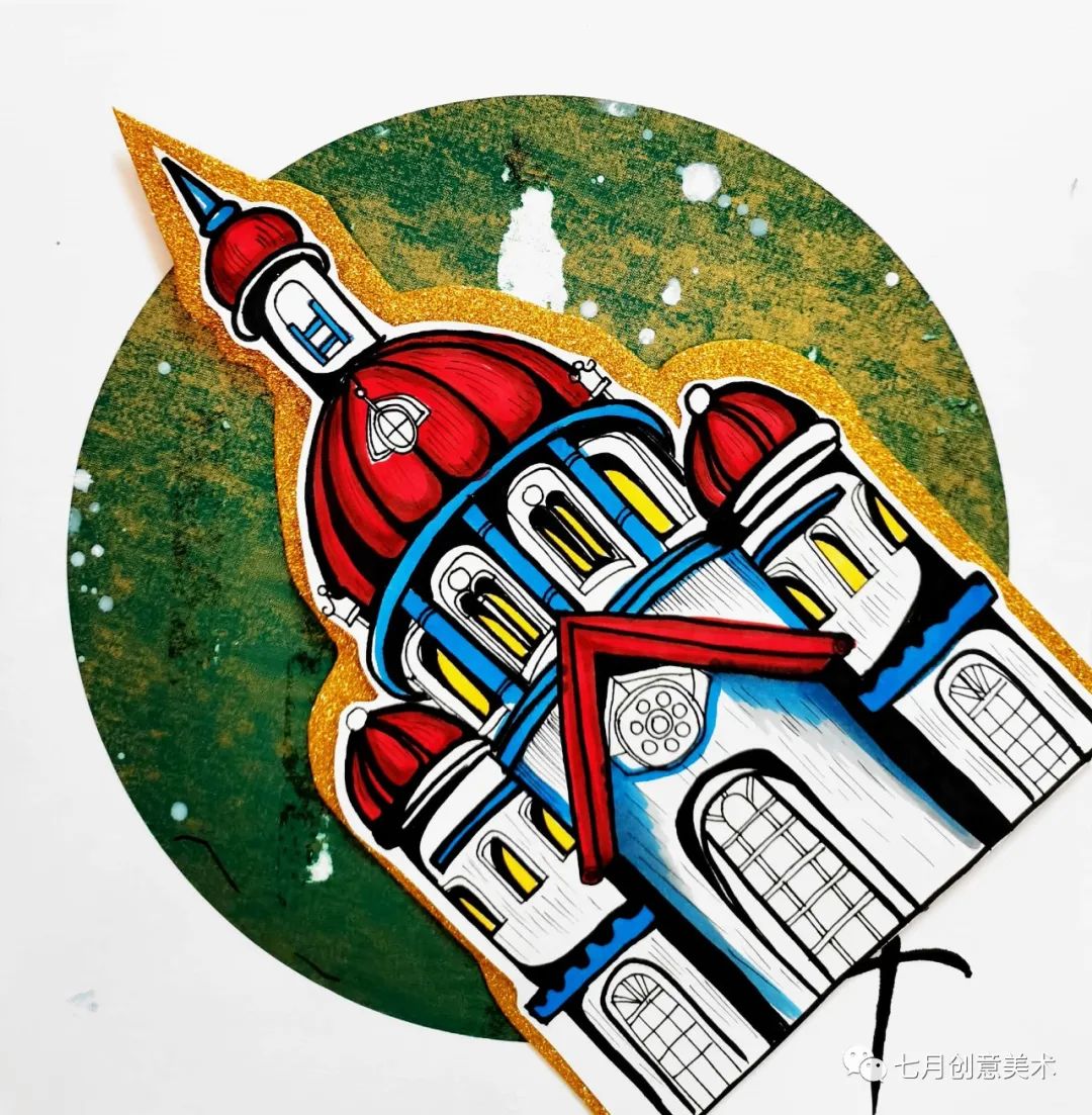 画画教程城堡,移动城堡绘画模板