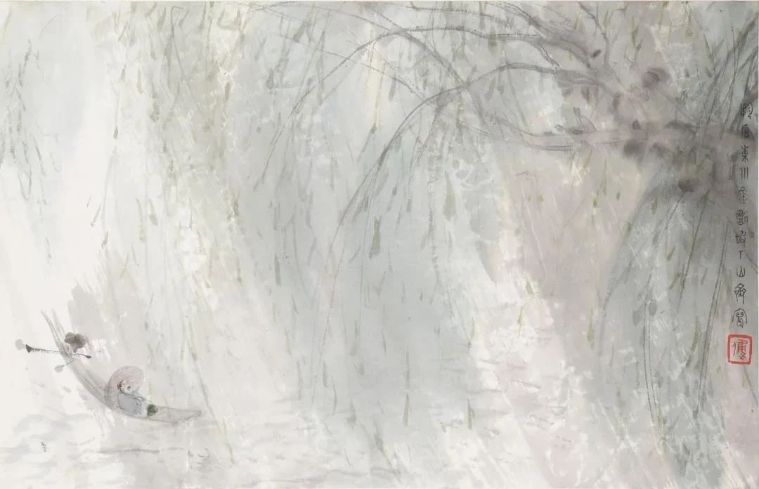 国画江山如此多娇傅抱石高清大图,傅抱石淡墨山水特点