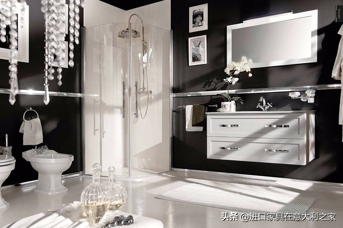 中世纪风格浴室柜,极简轻奢法式品牌浴室柜