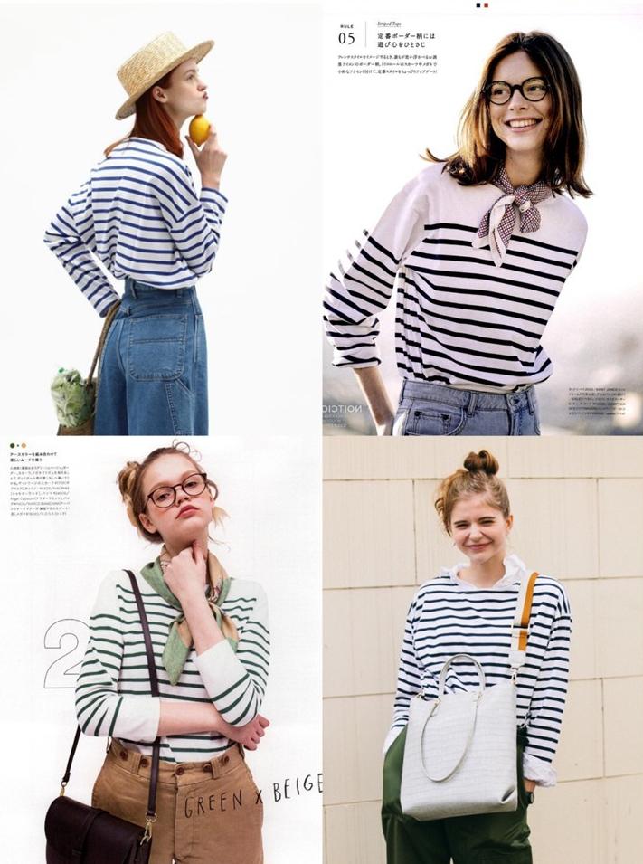 条纹衫的正确搭配,条纹衫穿宽松一点好看吗