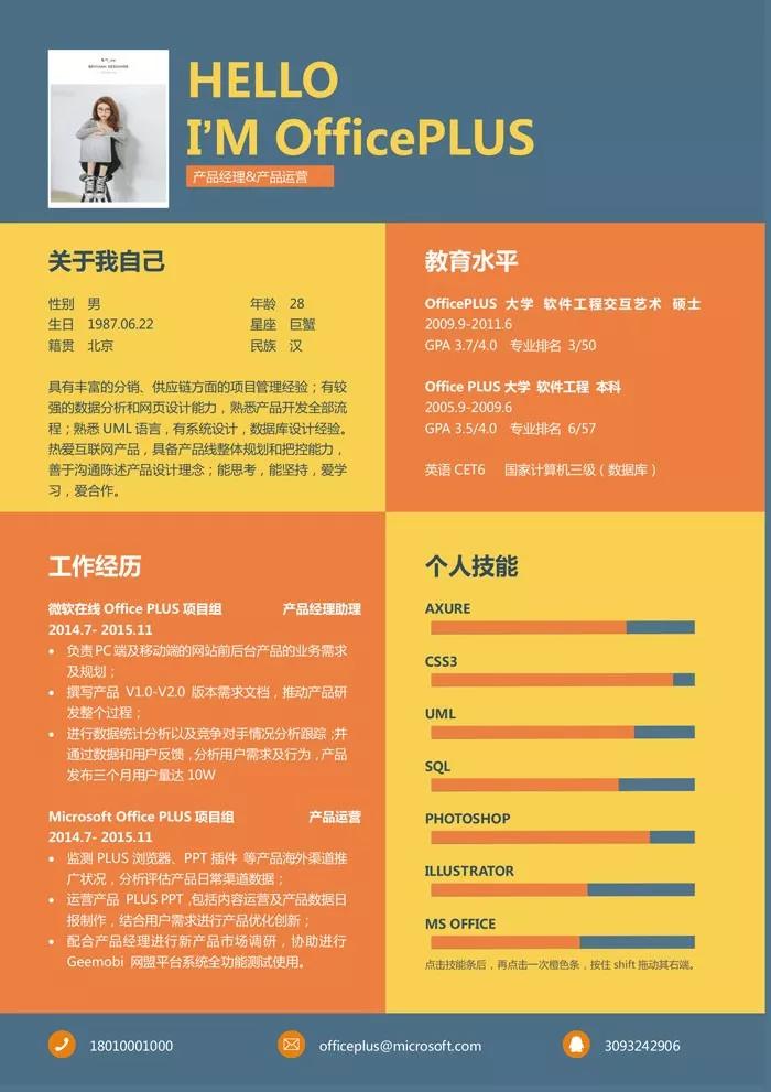 100个好看的简历模板,简历模板100套