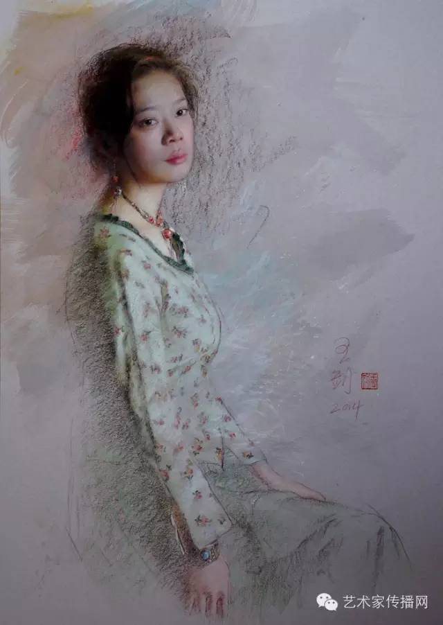王剑的绘画作品欣赏,画家王剑粉笔画作品欣赏