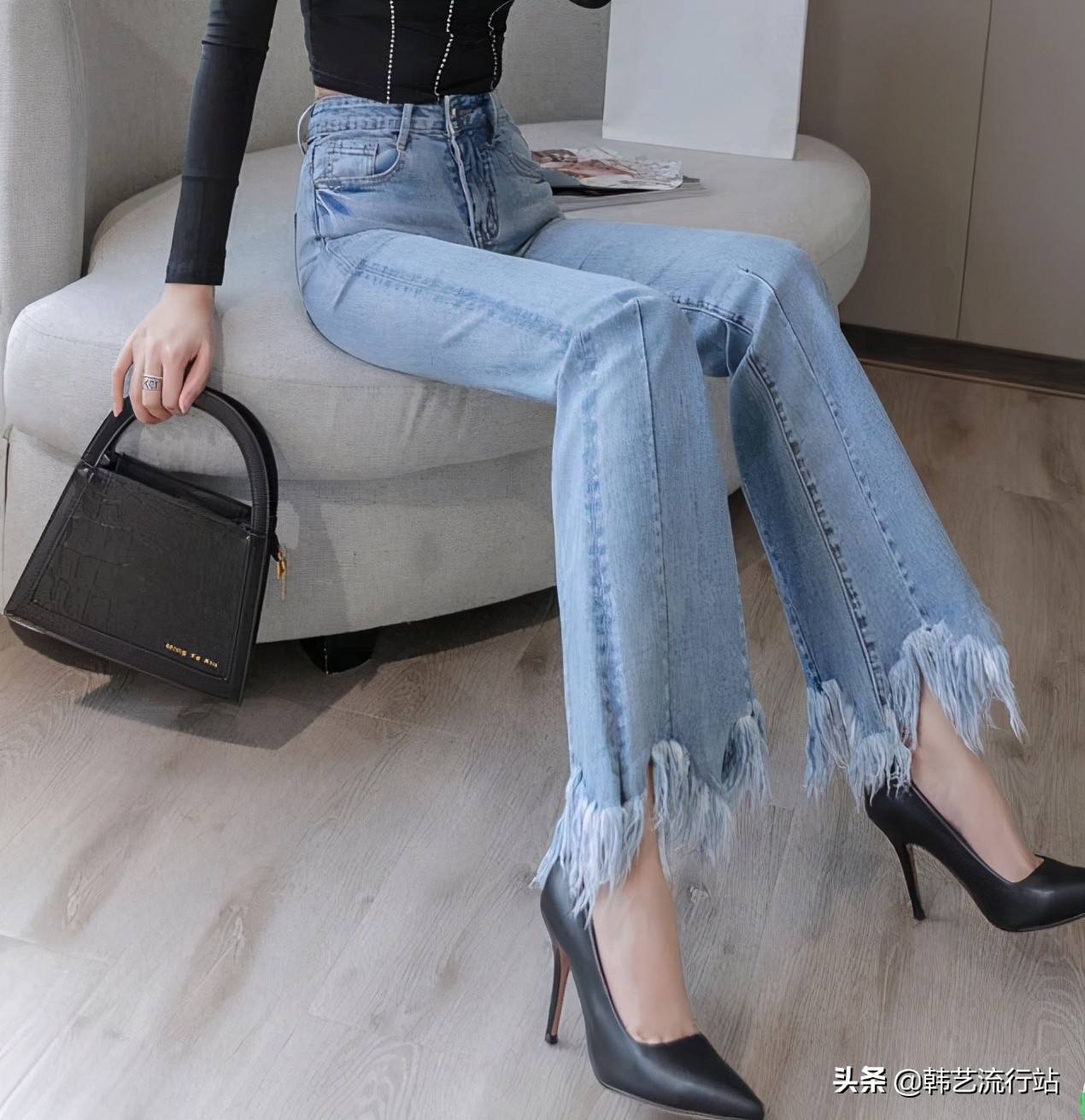 韩国牛仔裤的极致魅力 (韩国流行牛仔裤)