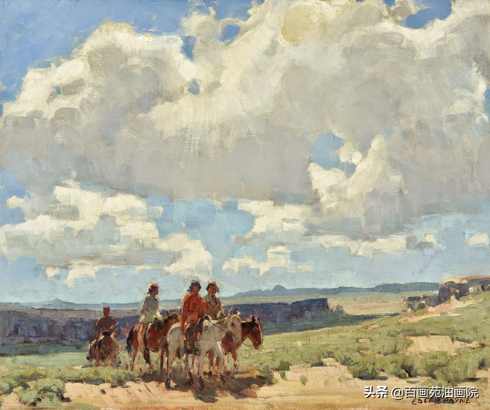 张杰油画作品山非山教程,油画如何配山的颜色