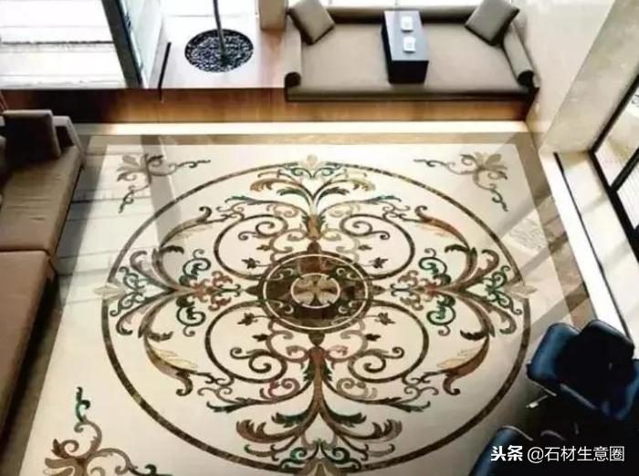 石材拼花让石材更美,瓷砖拼花与石材拼花