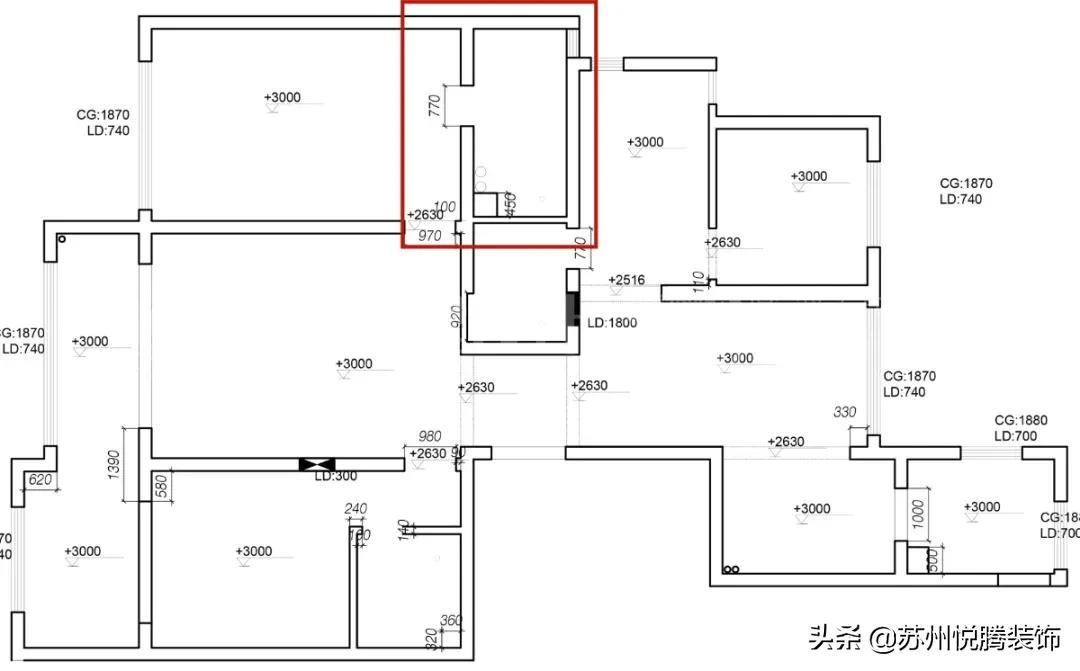 苏州吴中石湖天玺大平层户型图,丹姐分享装修格局直播