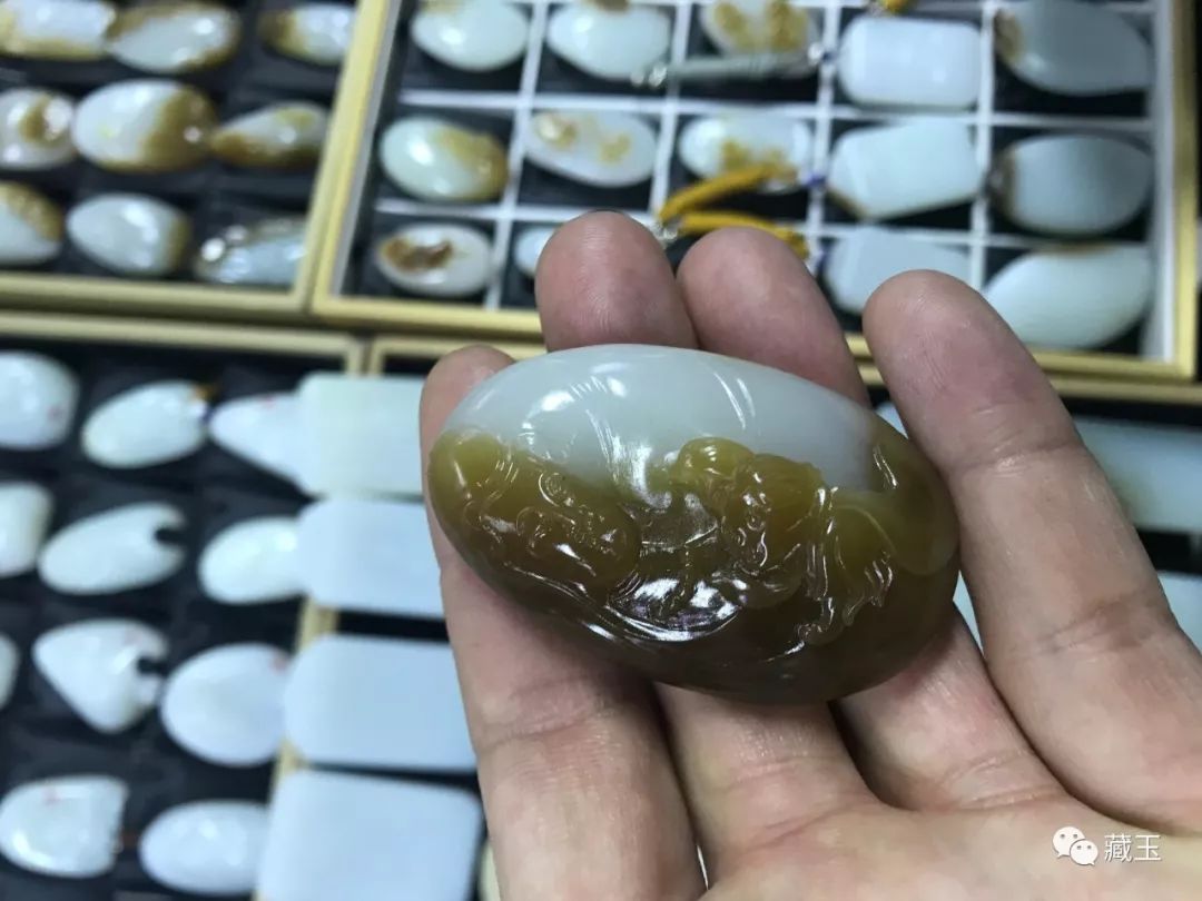 和田玉甜黄糖,和田玉羊脂玉小方糖