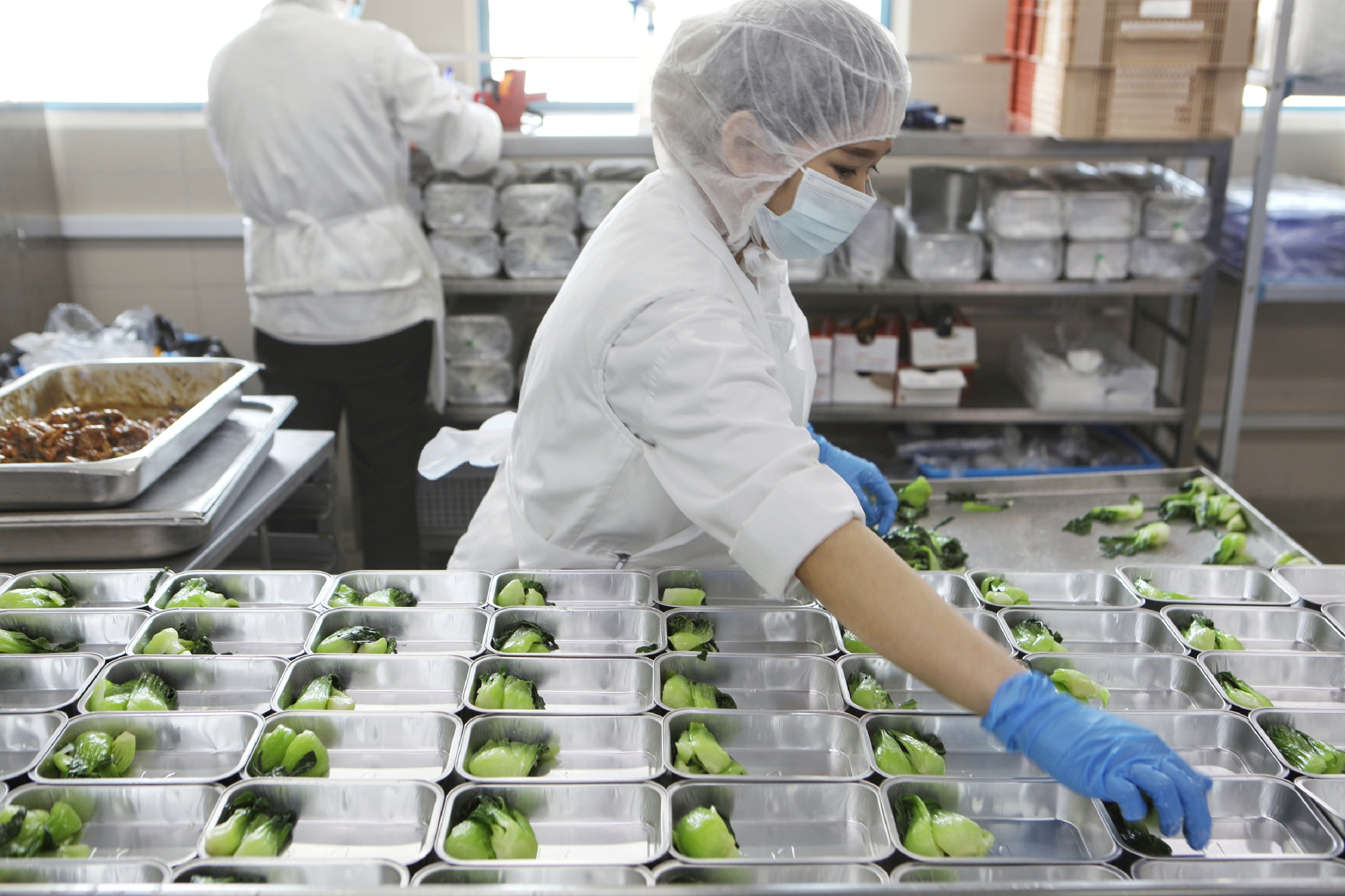 航空餐生产车间,航空餐制作工厂