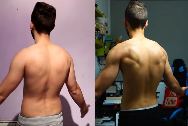 从零开始徒手健身三个月效果,零基础徒手健身3个月真实对比照