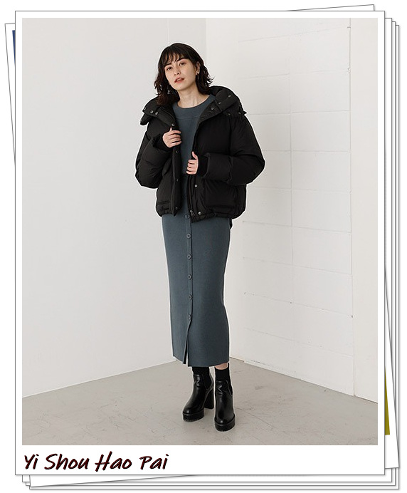 不同版型羽绒服穿搭女,145矮个子短款羽绒服