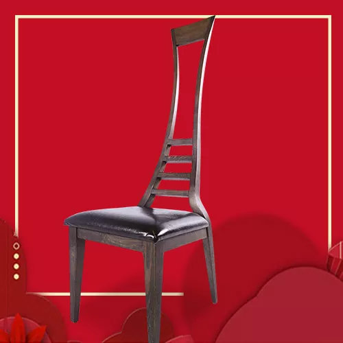 奶油原木风吧台椅,高端精致的新中式吧台椅