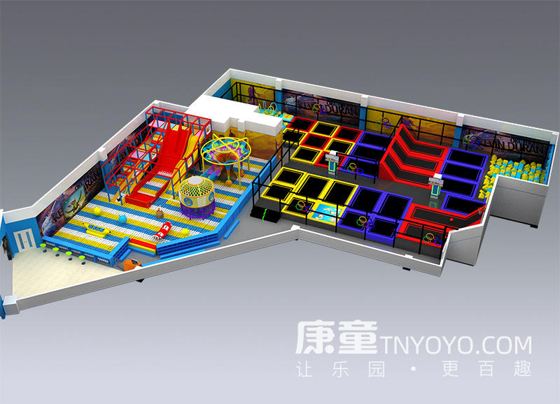蹦床主题公园招商加盟,加盟蹦床工厂多少钱