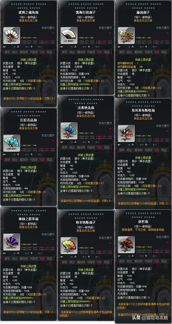 冒险岛最佳设备,冒险岛神器最低多少品