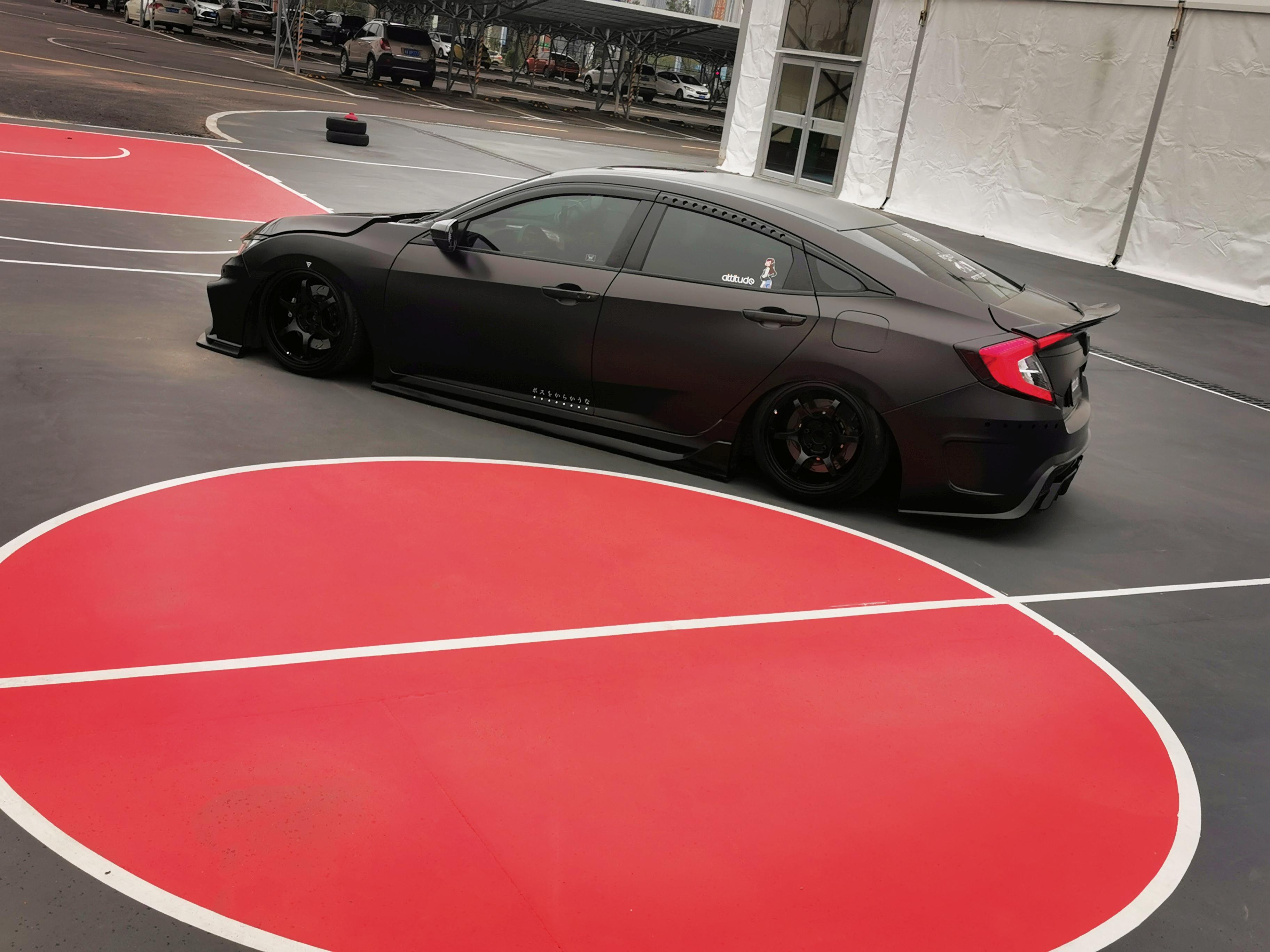 十代思域外观黑白改装方案,十代思域全黑改装