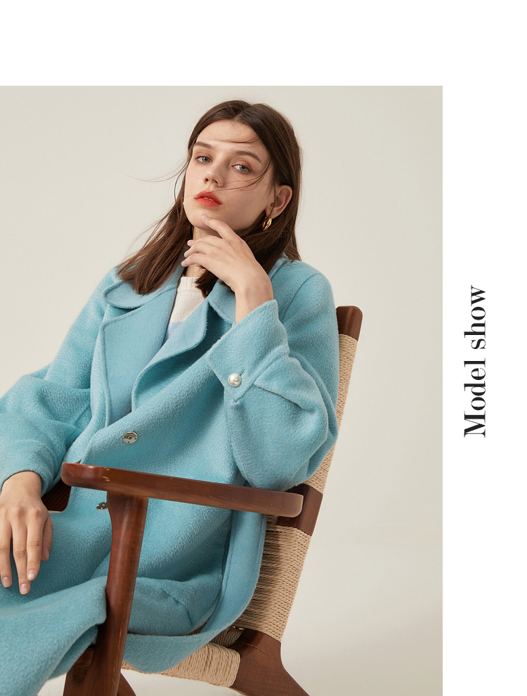 莱茵新款大衣,春季莱茵蓝色外套穿搭