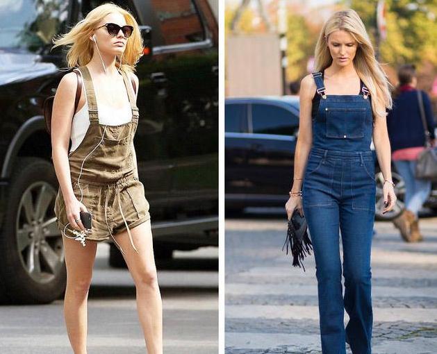 背带裤穿搭法则，这么穿很减龄